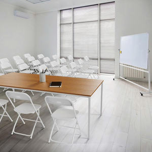 Chaise pliante moderne en résine blanche pour extérieur, jardin, hôtel, durable, en acier inoxydable, respirante, portable, pour école, parc, camping, pique-niques - Product Image 3