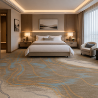 Tapis Axminster de luxe, tapis d'hôtel, tapis mural, tapis commercial pour la décoration des chambres d'hôtel 5 étoiles