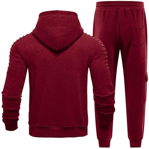 Ensemble de jogging 2 pièces pour homme en molleton bouclette à manches longues, haute qualité, vente chaude, vêtements de sport et d'entraînement - Product Image 2