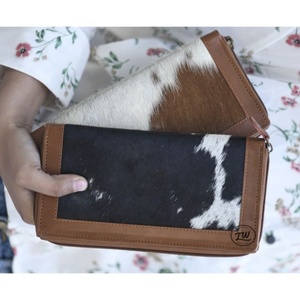 LW High Quality Handmade Cowhide Leather Women's Stylish Clutch Hair on Purse <b>Wallet</b> - Product Image 1