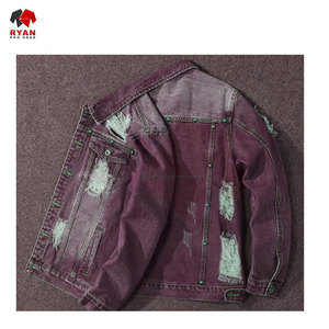 Jeans Casuales de Color Sólido de Alta Calidad para Hombre, Chaquetas de Mezclilla de Manga Larga, Talla Grande - Product Image 4