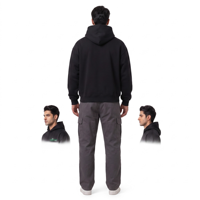 Sudadera con capucha 2 en 1 para hombre, talla grande, deportiva, estampada, transpirable, cortavientos, con cremallera completa, 100% algodón, ecológica, ligera y de secado rápido