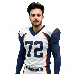 Custom American <b>Football</b> Uniform Jersey Pants Set Wholesale Team Sportswear Game Training Apparel Bulk Teamwear - Product Image 2