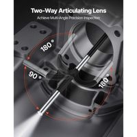 Outils d'inspection automobile : Endoscope articulé ultra-mince de 0,15 po avec éclairage bidirectionnel, écran IPS de 4,3 po, résolution HD 1280 x 720