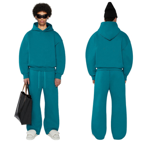 Sweat-shirts et survêtements pour hommes imprimés, personnalisés en usine OEM, de haute qualité, pour l'hiver, style streetwear, en molleton de coton lourd 400 GSM - Product Image 4