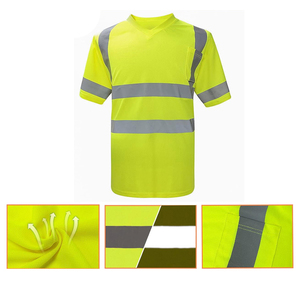 เสื้อกั๊กสะท้อนแสงสีเหลืองสะท้อนแสงสำหรับงานกลางแจ้ง  ผ้าโพลีเอสเตอร์  พร้อมโลโก้พิมพ์ตามสั่ง  แถบสะท้อนแสง  ความปลอดภัยสูง - Product Image 3