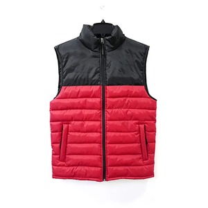 <b>Red</b> Black Custom Men Puffer Stand Collar Quilted Winter Bodywarmer Sleeveless Jacket OEM Private Label Wholesale Warm - Product Image 1
