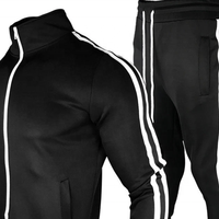 Ensemble sweat-shirt de gym personnalisé, jogging, tenue de sport à capuche pour hommes, tenue zippée, vêtements de sport respirants de haute qualité, survêtement pour hommes