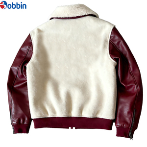 Chaqueta de Béisbol de Invierno Estilo Urbano para Hombre, Chaqueta Varsity con Bordado, Mangas de Cuero PU, Chaqueta Varsity Personalizada de Alta Calidad - Product Image 2