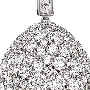 Collier pendentif en or blanc avec diamant rond taille brillant en forme de goutte d'eau, luxe pour femme - Product Image 2