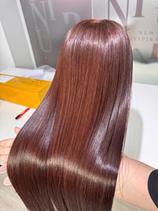 วิกผมคนแท้แบบชาวเวียดนามจาก100% ผมยาว28 "สีน้ำตาลเข้มยาวสองชั้น - Product Image 4