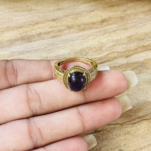 Top Style Demanding Product <b>Ring</b> Vintage Style Amethyst <b>Ring</b> Gold Plated Brass Boho <b>Ring</b> Tribal Ethnic <b>Statement</b> Wholesale <b>Ring</b> - Product Image 2