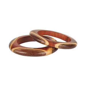 Juego de Brazaletes de Madera Natural Vintage para Mujer, Pulidos, con Acabado Marrón, Apilables, Marca SOFIYA CRAFT, para Regalo - Product Image 2