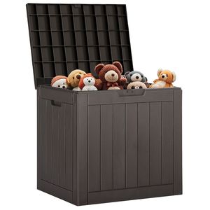 Boîte de rangement en résine imperméable et résistante aux UV de 31 gallons pour jardin extérieur et rangement intérieur - Product Image 1