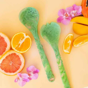 Cucharas de Resina para Cena y Ensalada, Hechas a Mano, Clásicas, Ecológicas, con Acabado Espejo, Mango Personalizado, para Fiestas - Product Image 1