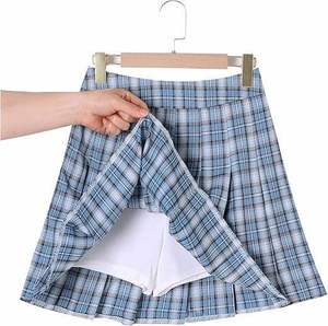 Mini-jupe écossaise plissée sur mesure pour femme, uniforme scolaire, livraison rapide, commandes en gros, directement de l'usine - Product Image 3