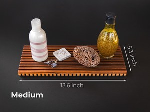 ที่วางสบู่ไม้ UO Artisian สำหรับห้องอาบน้ำ |   สบู่ก้อนแบบระบายน้ำได้เองสำหรับห้องน้ำ |   ถาดวางสบู่แบบประหยัดสบู่ทำเองจากธรรมชาติ โดย UO INDIA - Product Image 6