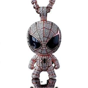 Collar con Máscara de Spider-Man para Hombre, Colgante de Plata 925 con Moissanita, Estilo Hip Hop, Joyería Urbana Elegante y Brillante - Product Image 1