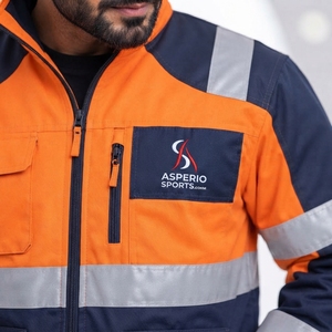Ropa de Seguridad Industrial para Exteriores, Chaqueta de Seguridad OEM con Tiras Reflectantes, Chaqueta de Trabajo de Tela Resistente y Ajuste Cómodo - Product Image 5