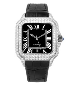 Reloj de Lujo de Fabricación India con Cuarzo Moissanite y Acero Inoxidable para Regalo de Aniversario o Vacaciones, Disponible a Precio de Fábrica - Product Image 4