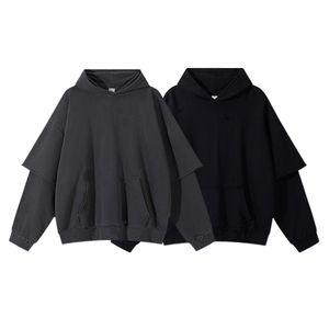 Sudaderas con Capucha de Alta Calidad, 450GSM, Lisas, con Hombros Caídos, para Hombre, de Algodón, al por Mayor, con Impresión y Bordado Personalizados - Product Image 1