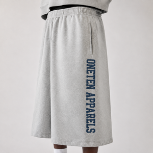 Ensemble sweat à capuche et short en molleton épais tissé personnalisé avec logo pour homme, idéal pour l'été, avec logo OEM sur le devant - Product Image 4