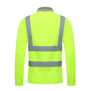 Camisa de Trabajo de Alta Visibilidad Personalizada, Camisa de Seguridad Reflectante para Construcción, Manga Larga para Hombre - Product Image 5