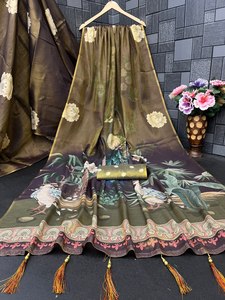 ผ้าซารีลิลแลนคอตตอนลายนูนสุดพิเศษ สวยงาม โดดเด่น ทันสมัย แห้งเร็ว พร้อมภาพถ่ายนางแบบจริง - Product Image 4