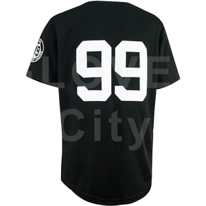 Authentic Custom <b>Light</b> Blue Pink-Black Gradient Pullover Pinstripe City Baseball Jersey Front Letter 3D Embroidery Breathable - Product Image 1