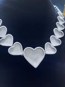 Cadena Cubana de Moissanita y Diamantes, Oro Blanco de 14K, Collares de Lujo para Hombre, Elegantes y Modernos, Idea de Regalo para Boda - Product Image 5