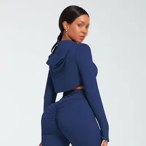 Conjunto de Yoga de 3 Piezas de Cintura Alta Sin Costuras, Top Corto sin Mangas con Cinturón Decorativo, Resistente al Agua, Sexy, para Gimnasio y Fitness, Venta Caliente 2026 - Product Image 2