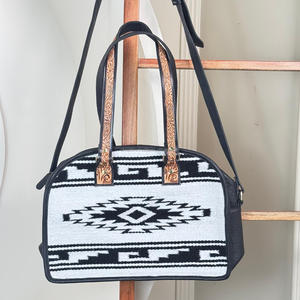 Fashionable Large Women's <b>Shopping</b> Bag Hand <b>Tooled</b> Saddle Blanket Leather Tote Bag Large Capacity Shoulder Handbag for Women's - Product Image 4