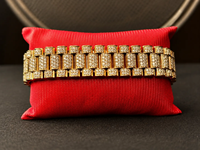 Montre-bracelet mécanique pour homme I&U Luxury Custom Logo VVS Moissanite avec cadran romain, date automatique et bracelet en moissanite