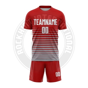 ชุดฟุตบอลสโมสรคุณภาพพรีเมียม เสื้อและกางเกงขาสั้น ผ้าซับเหงื่อ สำหรับนักเตะ - Product Image 1