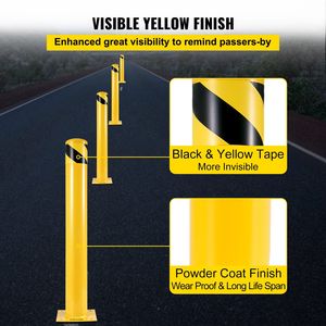 Palo di Sicurezza da 48 Pollici in Acciaio Q235 Giallo, Tubo da 4,5 Pollici di Diametro, Sicuro e Affidabile - Product Image 4