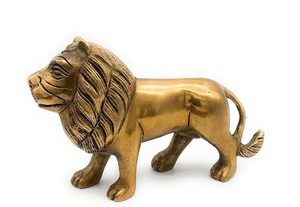 Figura de León de Latón Macizo Vintage, Escultura de León Hecha a Mano para Decoración del Hogar, Oficina, Escritorio, Estante, Regalo Coleccionable - Product Image 4