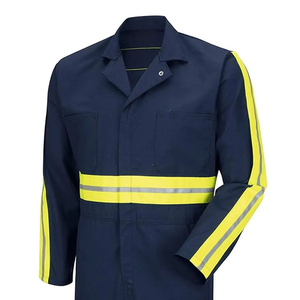 <b>hi</b> vis coverall long sleeve reflective safety wear <b>hi</b> vis coverall breathable industrial utility coverall <b>hi</b> vis coverall - Product Image 6