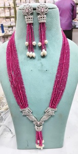 Beautiful Color Available New Design Stylish Gold Plated Imitation Mala <b>Set</b> Indian Bridal Engagement Wedding Daily Wear Gift - Product Image 3