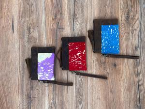 Nouveau véritable embrayage à glissière métallique fait à la main petit bracelet portefeuille en cuir de vachette embrayages arc-en-ciel avec gland femmes portefeuille élégant - Product Image 2