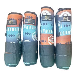 BRAND ZONE Protège-tendons en néoprène pour chevaux, ensemble de 4 protections pour les jambes, comprenant deux protections avant et deux protections arrière - Product Image 3