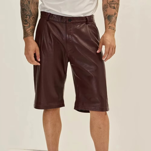 Shorts en cuir respirants pour hommes, personnalisables en gros, fabriqués par des fabricants professionnels de haute qualité - Product Image 5