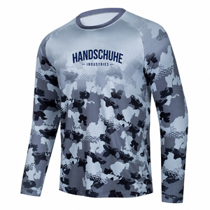 Camiseta de Pesca Personalizada al por Mayor 2026, 100% Poliéster, Manga Larga, Sublimada, Secado Rápido, Transpirable, Camuflaje, Ropa para Hombre - Product Image 1