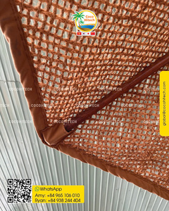Parasol en fibre de coco de qualité supérieure, structure en bois FSC et tissu en fibre de coco naturelle, fabriqué au Vietnam - Product Image 3