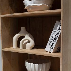 Étagères bibliothèque Vandana Altis Grand en rotin et bois de manguier avec base noire – Design de rangement moderne - Product Image 3