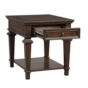 Tavolino d'Appoggio dal Design Tradizionale con Finitura Espresso e Cassetto Portaoggetti, 1 Pezzo, Mobile Console per Soggiorno - Product Image 4