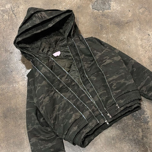 Chaqueta con capucha para hombre con diseño de camuflaje moderno, triple capa, con cremallera y forro acolchado de poliéster, sudadera con capucha de 3 capas con cremallera para hombre. - Product Image 2