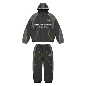 Luxury Oversized Streetwear <b>Tracksuit</b> Set Men Custom Hooded Windbreaker Jogger Suit Two Piece Urban Fashion Sportswear Outfit - Product Image 6