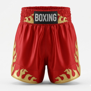 Shorts de combat professionnels de qualité supérieure, logo d'équipe personnalisé, shorts de boxe sublimés, taille haute élastique, vêtements de combat MMA - Product Image 2