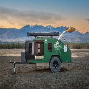 Wholesale <b>Small</b> Lightweight Teardrop Travel Trailer Camper Mini Off-Road 4-Person Sleeping Modern Ready for Export Caravan - Product Image 4