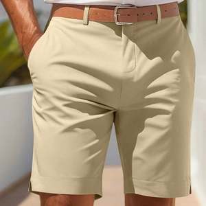Pantalones Cortos Chino Elásticos para Hombre, Fabricados Directamente en Fábrica, OEM, Corte Ajustado, Frente Plano, de Algodón, Casuales, de Verano, con Bolsillos - Product Image 5